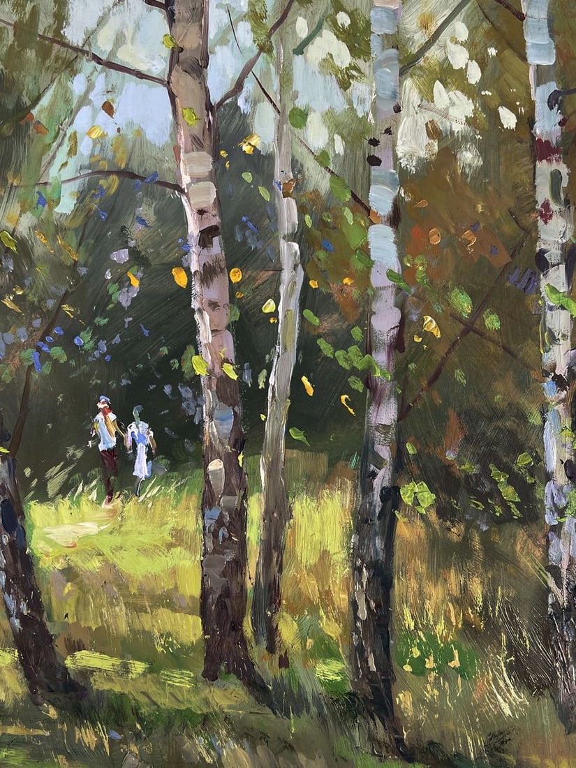Oil painting A walk among the birches Yuriy Suprunchuk - 9