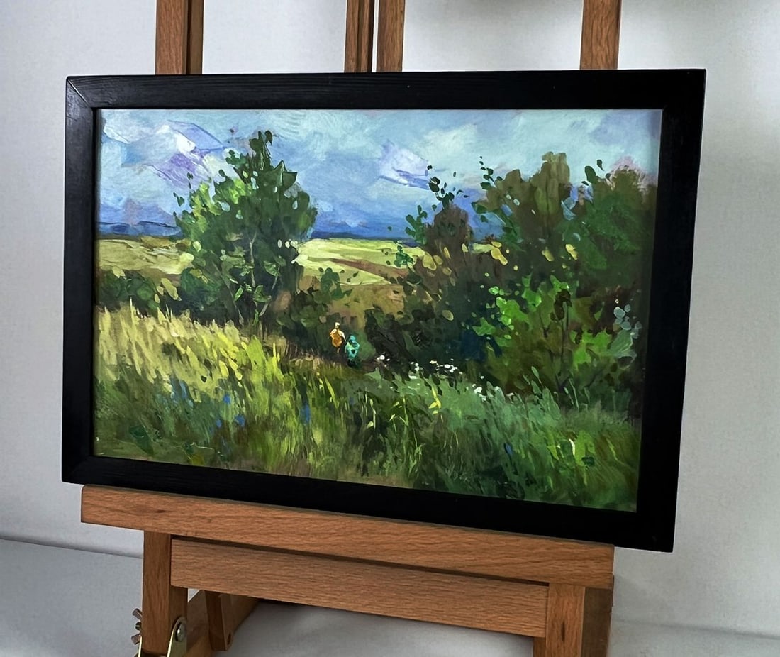 Oil painting A walk through cloudy nature Yuriy Suprunchuk - 2