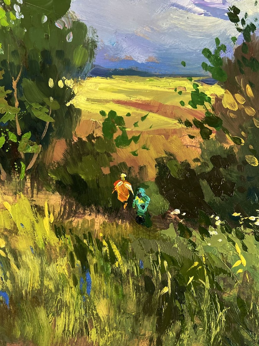 Oil painting A walk through cloudy nature Yuriy Suprunchuk - 7