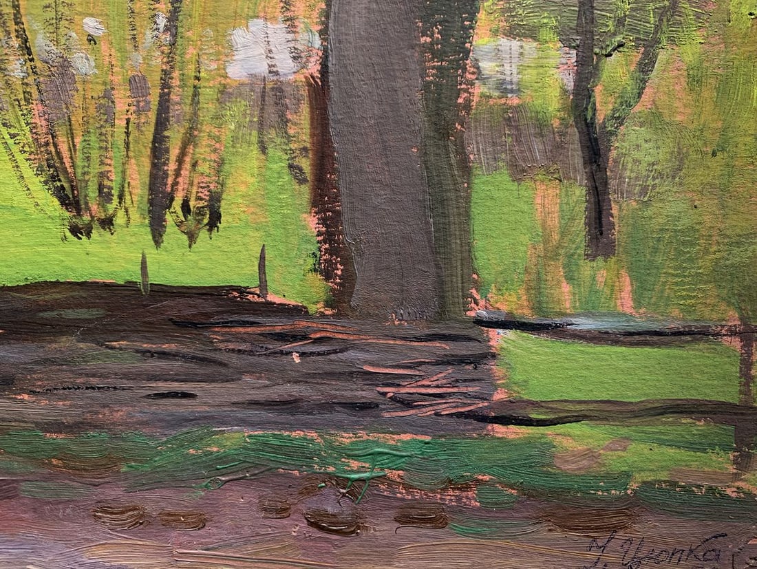 Oil painting Blooming spring in the evening Ivan Tsyupka - 3