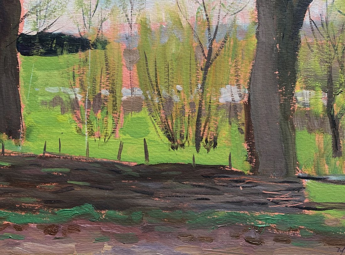 Oil painting Blooming spring in the evening Ivan Tsyupka - 4