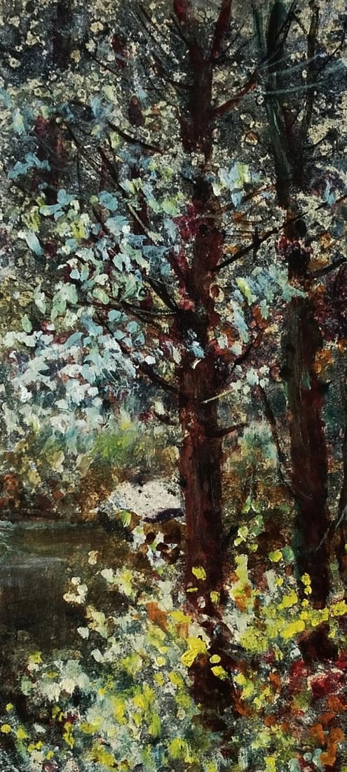 Oil painting Trees quietly undress in the wind Vitaly Duhnevich - 2