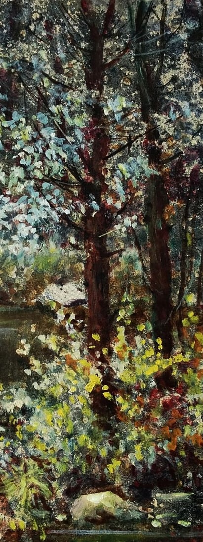 Oil painting Trees quietly undress in the wind Vitaly Duhnevich - 3