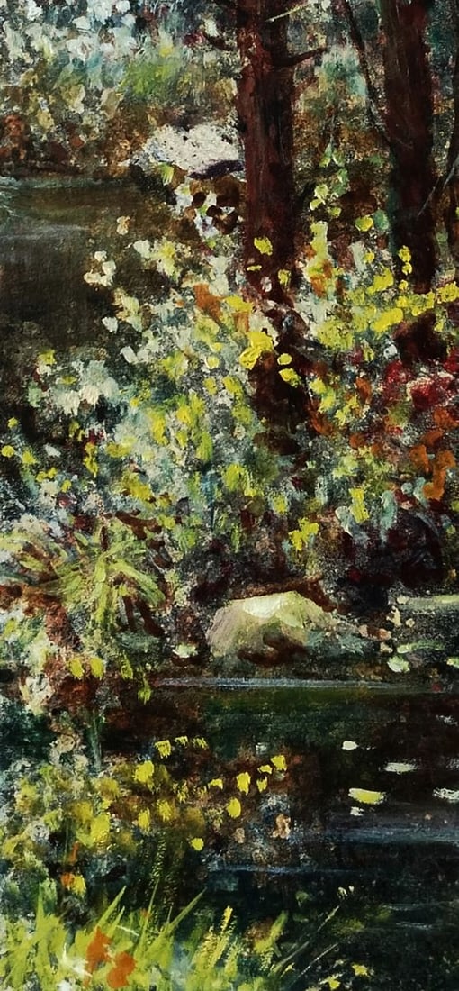 Oil painting Trees quietly undress in the wind Vitaly Duhnevich - 4