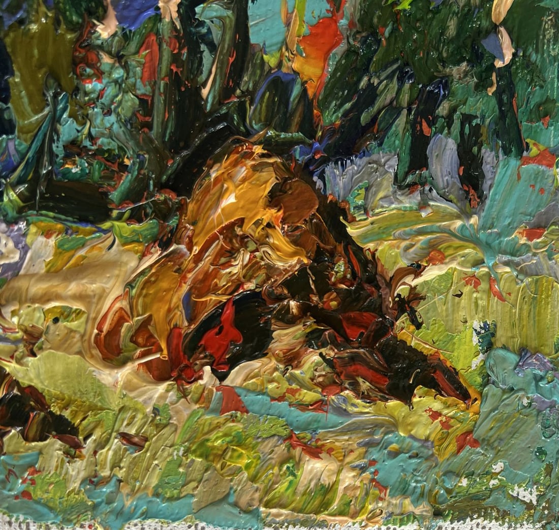 Oil painting Haystacks in the field Alex Kalenyuk - 4