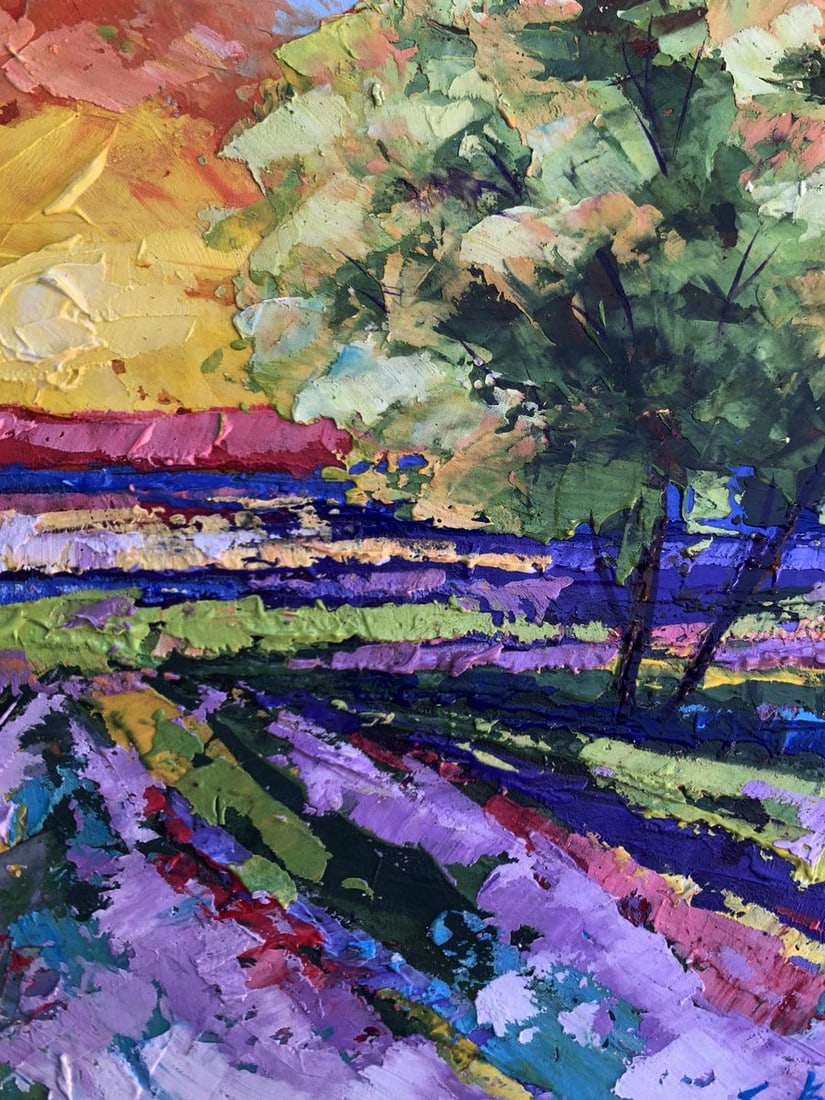 Oil painting Sunset in the field V. Zadorozhnya - 9