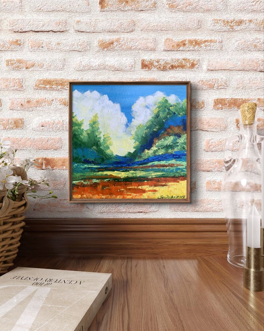 Oil painting Sun behind the clouds V. Zadorozhnya - 3