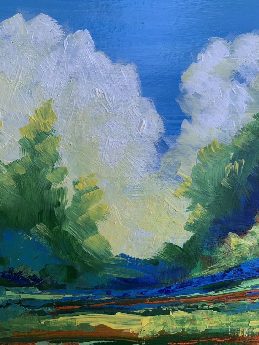 Oil painting Sun behind the clouds V. Zadorozhnya - 4