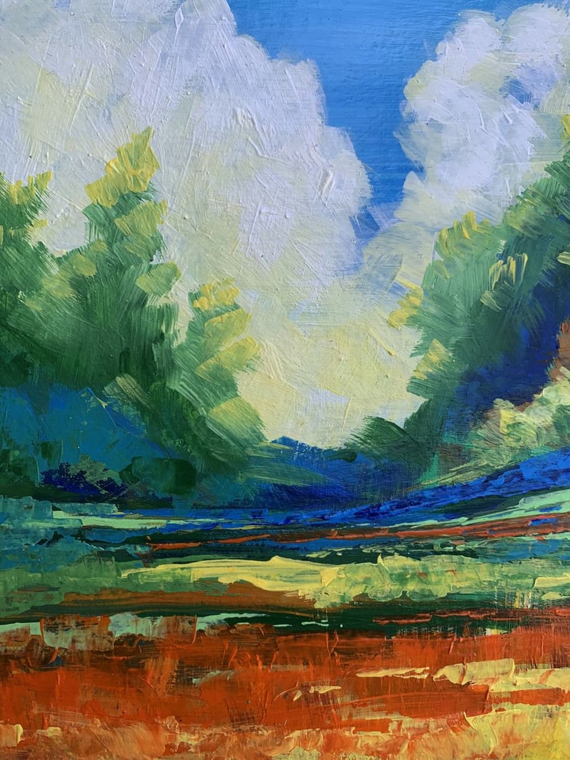 Oil painting Sun behind the clouds V. Zadorozhnya - 5