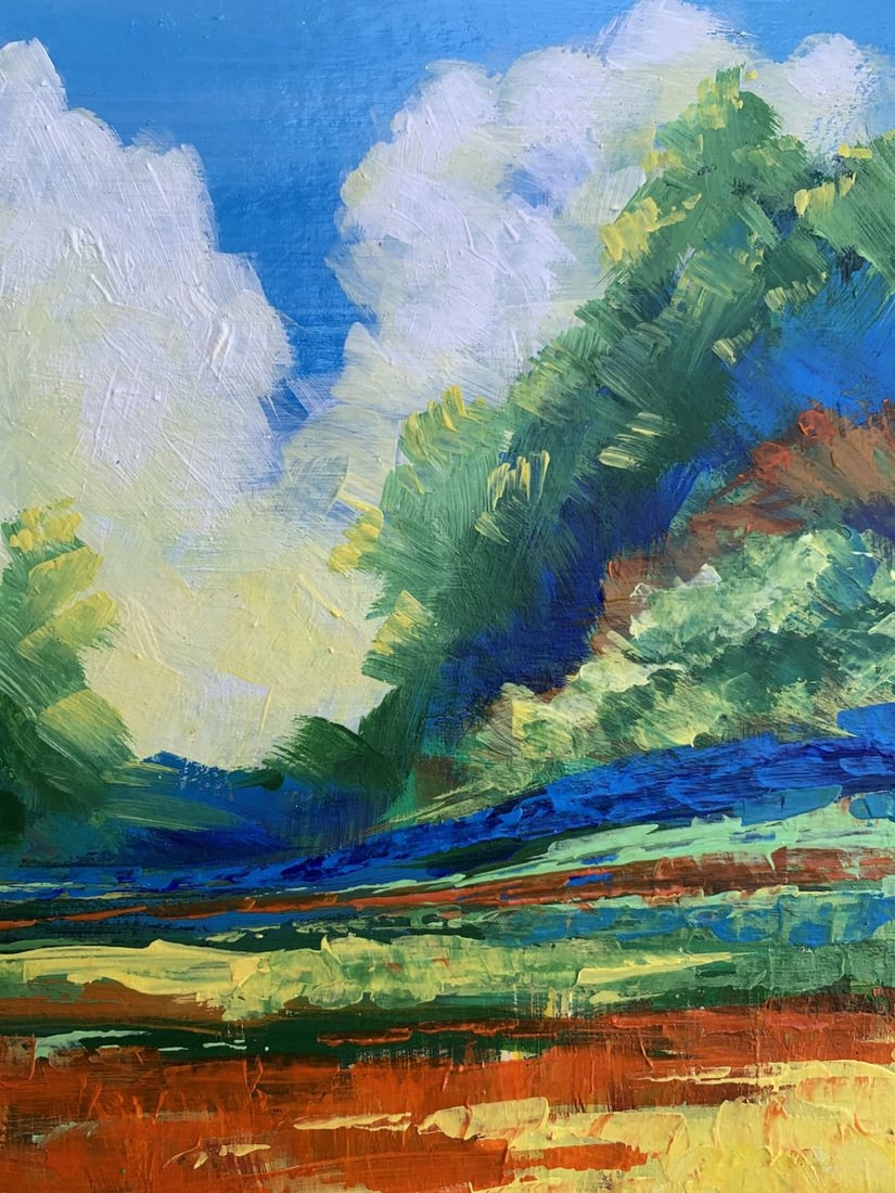 Oil painting Sun behind the clouds V. Zadorozhnya - 6