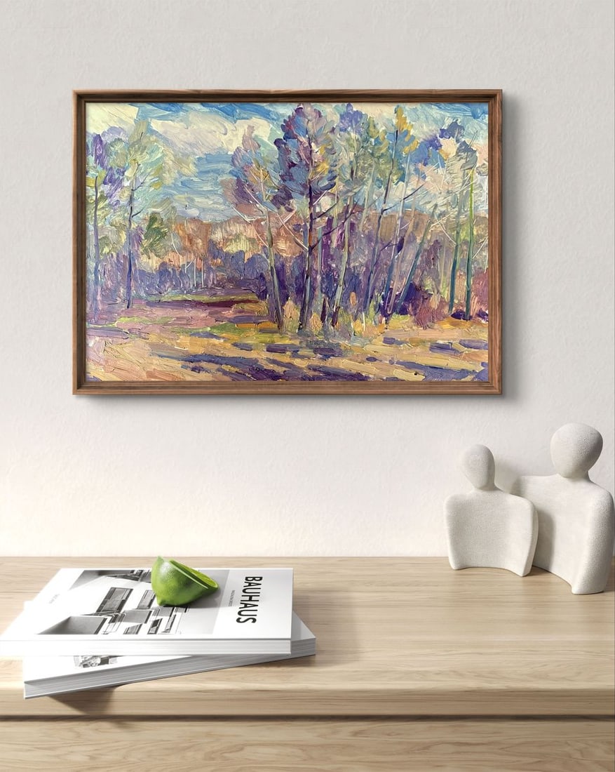 Oil painting Hot day in the forest Peter Tovpev - 3