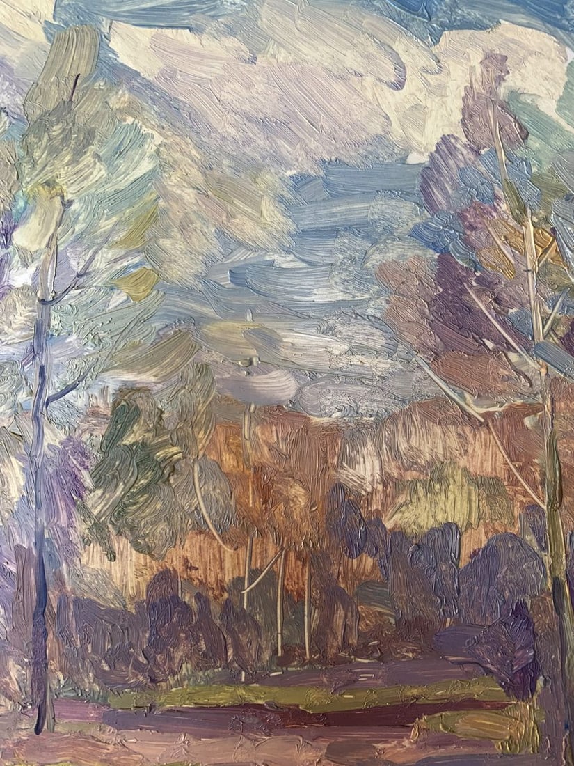 Oil painting Hot day in the forest Peter Tovpev - 4