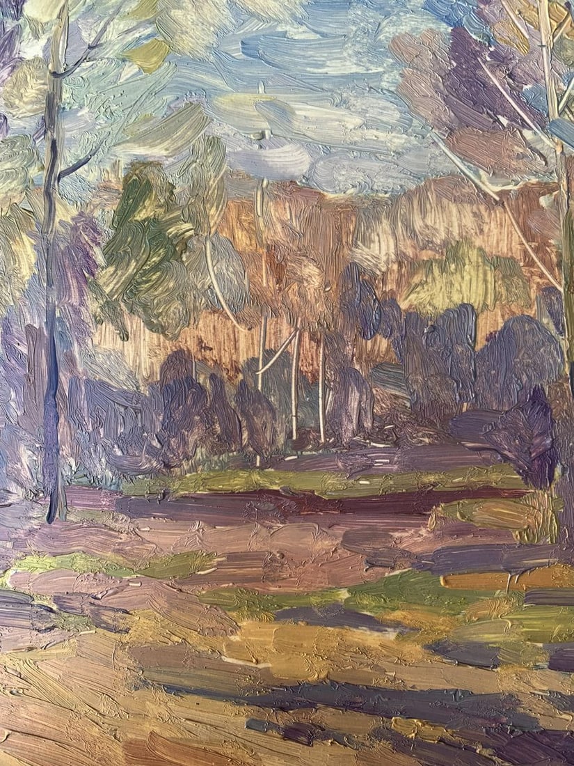Oil painting Hot day in the forest Peter Tovpev - 5