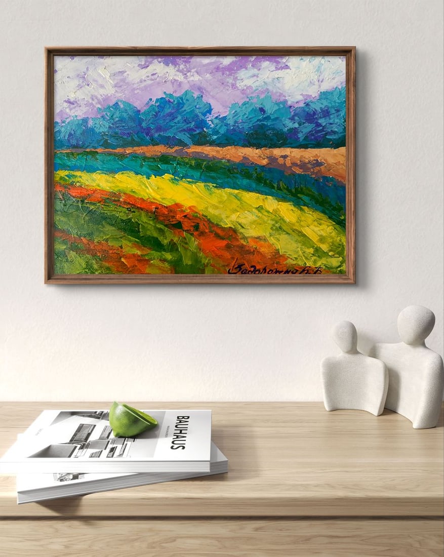 Oil painting Cloudy sunny day V. Zadorozhnya - 3