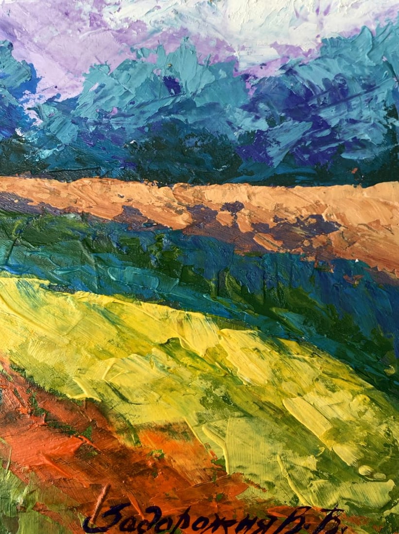 Oil painting Cloudy sunny day V. Zadorozhnya - 9