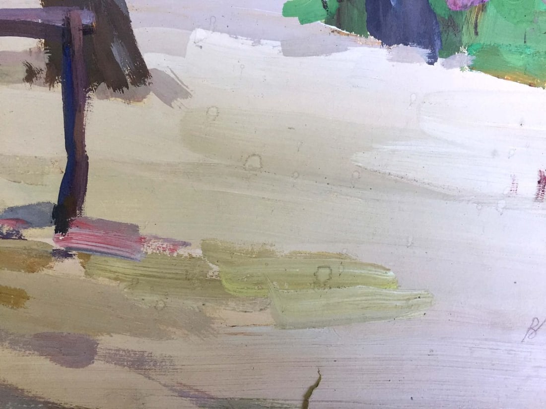 Gouache painting Camp in the woods Chernikov Vladimir Mikhailovich - 9