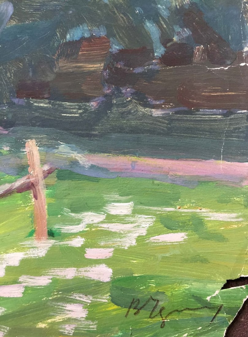 Gouache painting It's getting dark Chernikov Vladimir Mikhailovich - 8