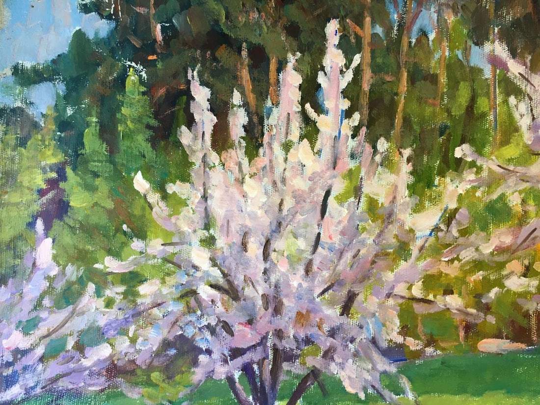 Oil painting Trees bloom Chernikov Vladimir Mikhailovich - 4