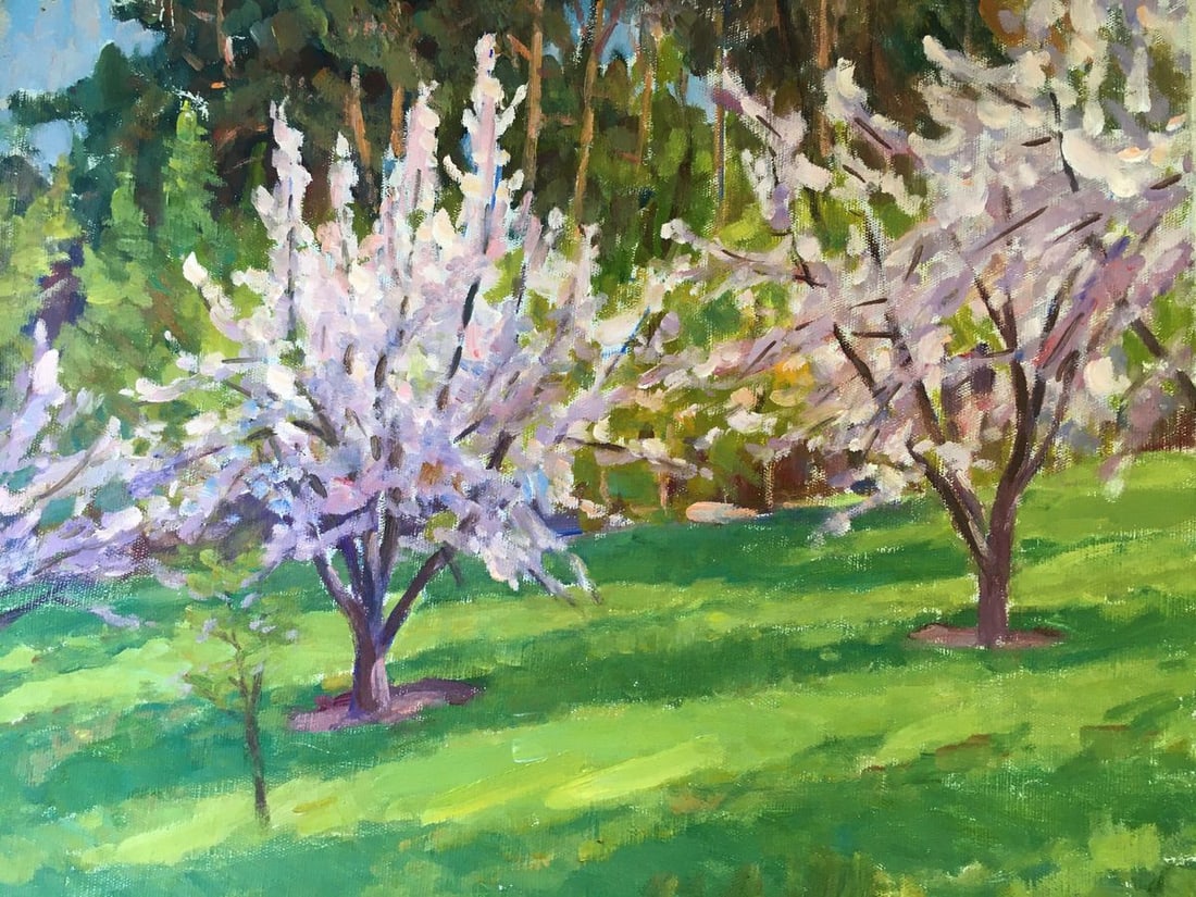 Oil painting Trees bloom Chernikov Vladimir Mikhailovich - 8