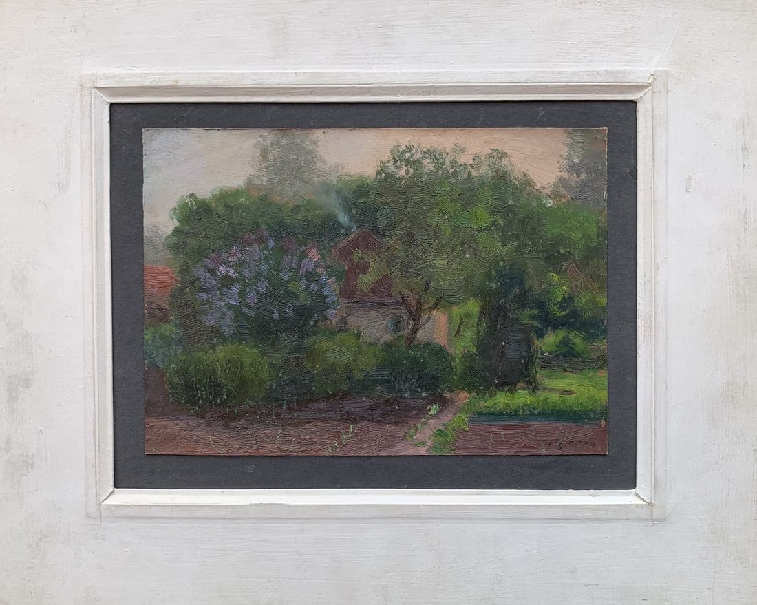 Oil painting Farmstead Ivan Kirillovych Tsyupka: Title : Oil painting Farmstead Ivan Kirillovych Tsyupka Description: No1501 *** ABOUT THIS PAINTING *** * TITLE: " Farmstead" * ARTISTS: Ivan Kirillovych Tsyupka * SIZE: 28x34 cm/' 11,02x13,38