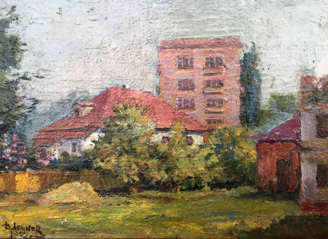 City oil painting Lednev Dmitry - 2