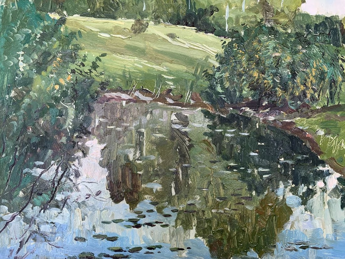 Oil painting Lake by the forest A. G. Cherkas - 3