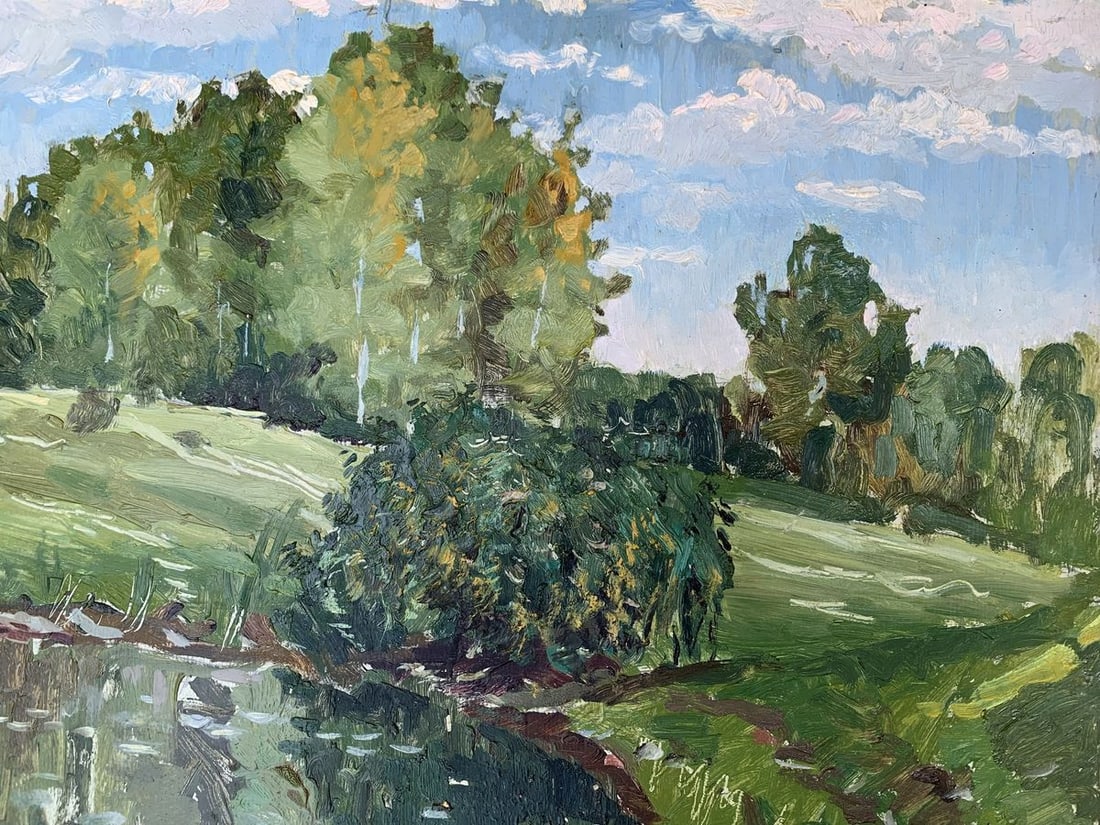 Oil painting Lake by the forest A. G. Cherkas - 4