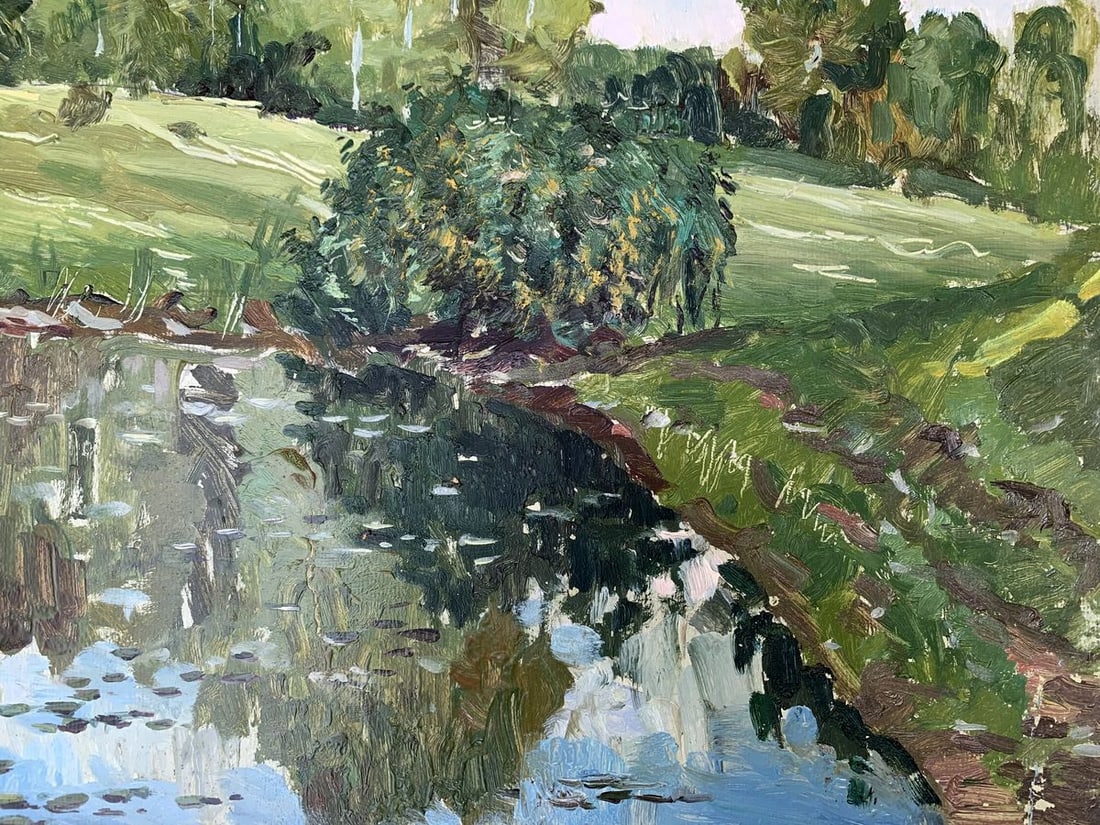 Oil painting Lake by the forest A. G. Cherkas - 5