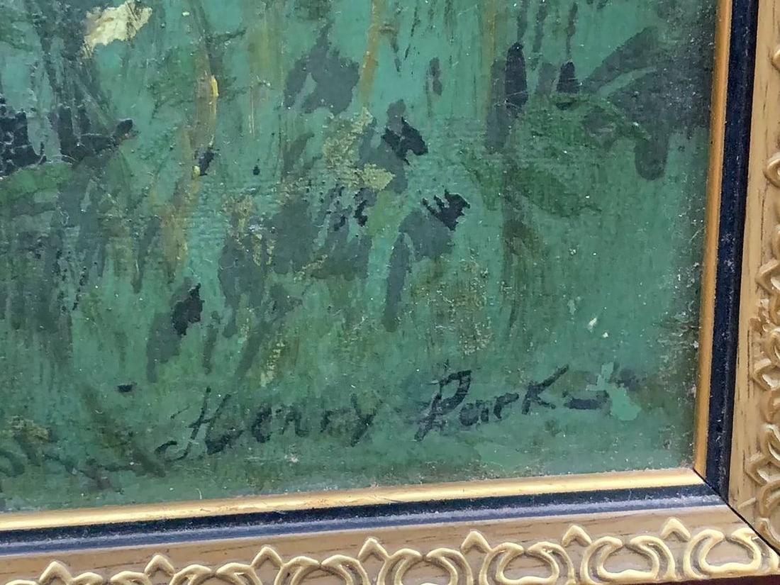 Oil painting Forest landscape Henry Park - 3