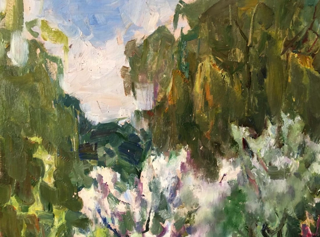 Oil painting Garden landscape Gantman Moisey Faibovich - 2