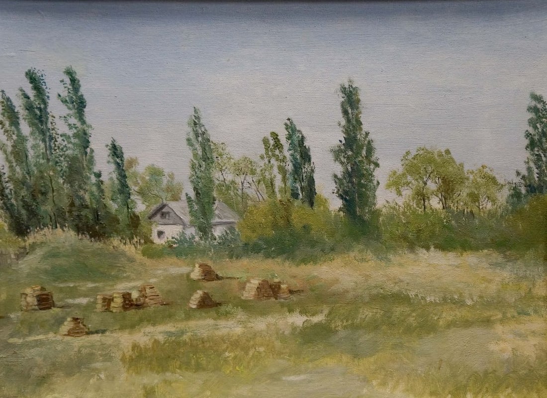 Oil painting At the house on the outskirts - 2