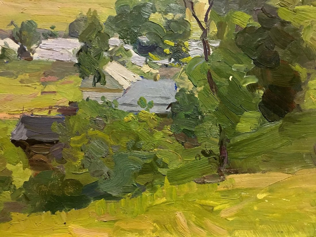 Oil painting Landscape of the village Gantman Moisey Faibovich - 4