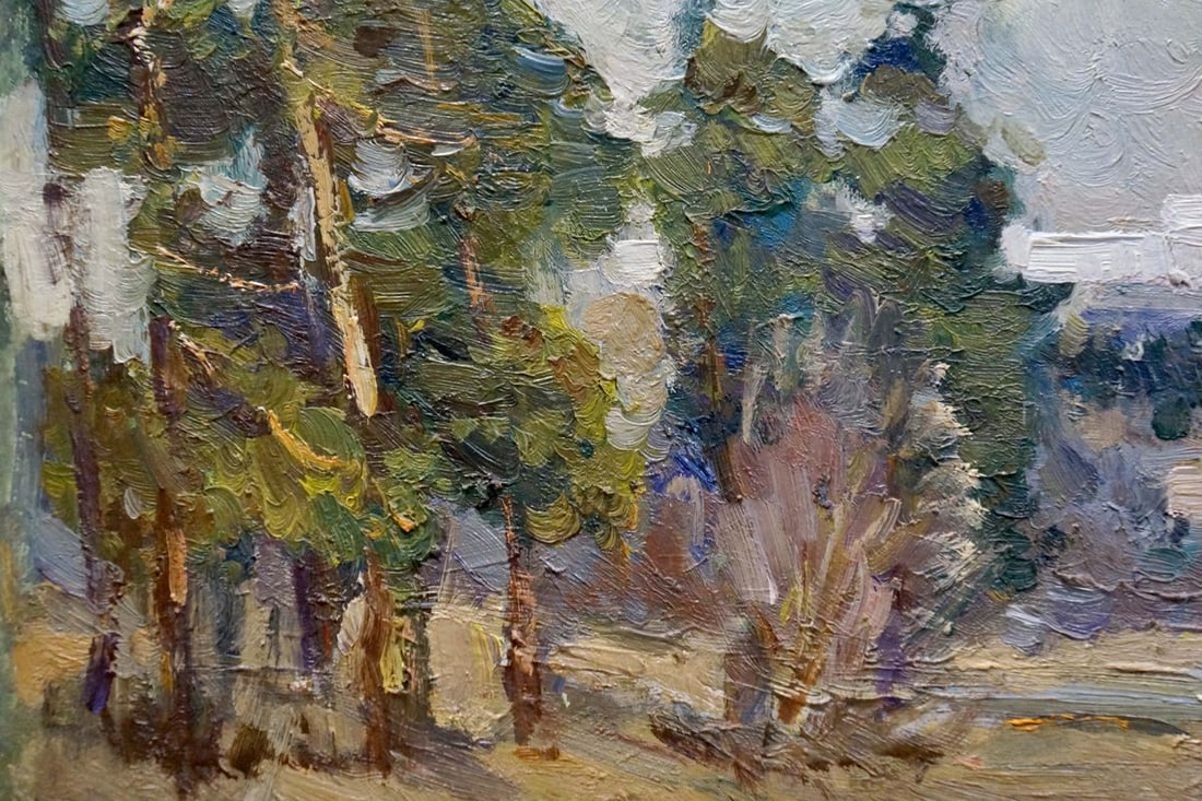 Oil painting In the forest on the outskirts - 3