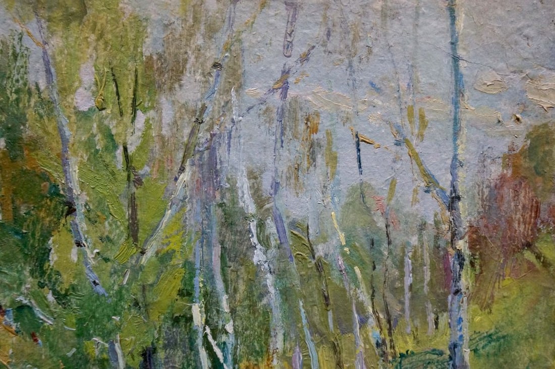 Oil painting Camping in the woods - 4