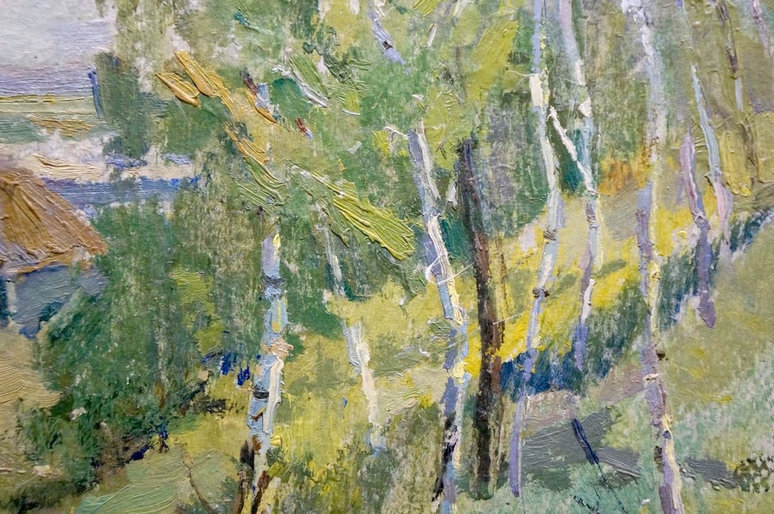 Oil painting Camping in the woods - 6