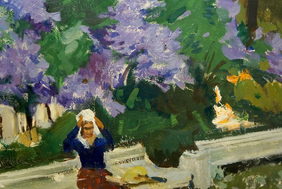 Oil painting Among the lilacs Gulyayev A. G. - 5