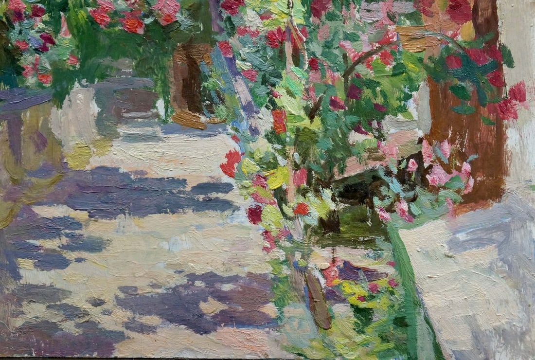 Oil painting Grows in the yard Zatsepina Zinaida Ilinichna - 5
