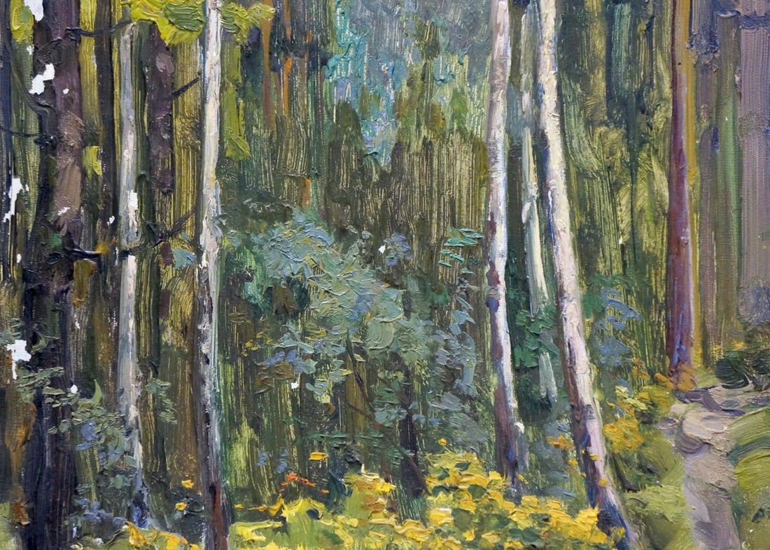 Oil painting Depths of a forest - 3