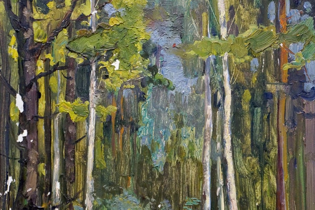 Oil painting Depths of a forest - 4