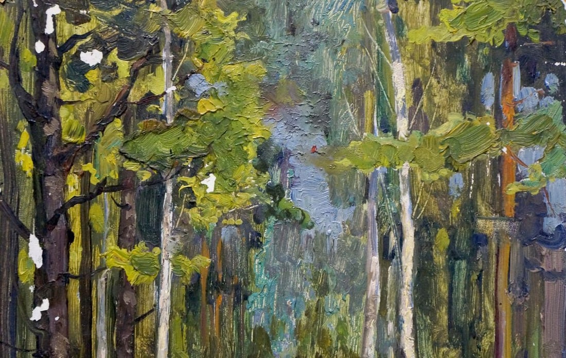 Oil painting Depths of a forest - 5