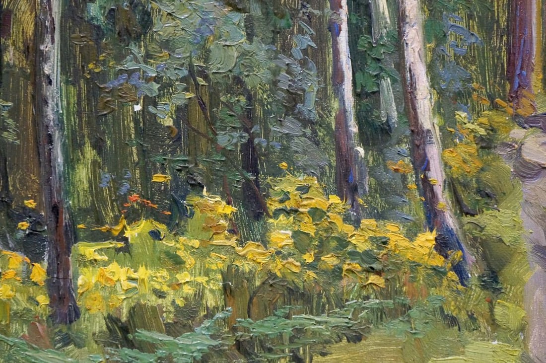Oil painting Depths of a forest - 6