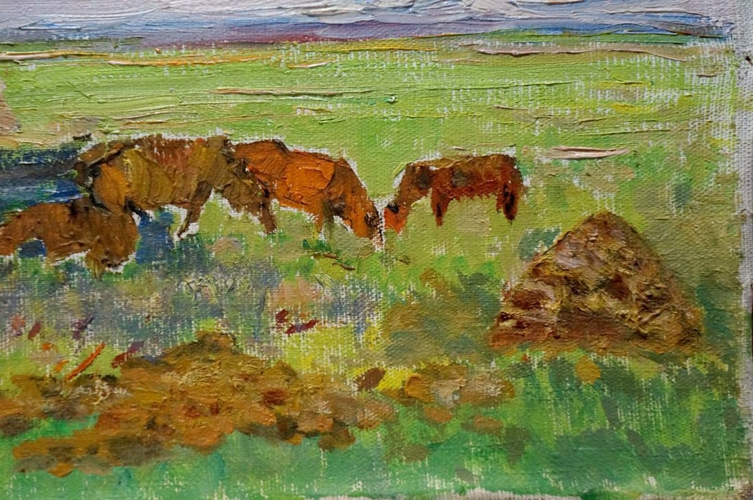 Oil painting Animals graze Sevastyanov Viktor Grigorievich - 5