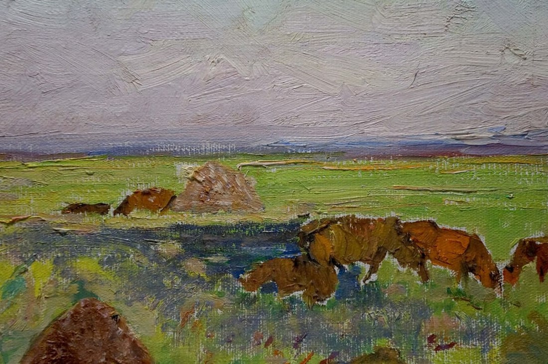 Oil painting Animals graze Sevastyanov Viktor Grigorievich - 6