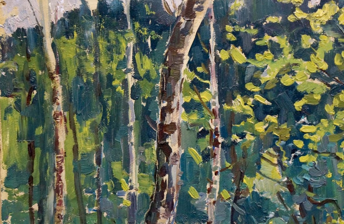 Oil painting Forest landscape Pavlyuchenko Vladimir - 3