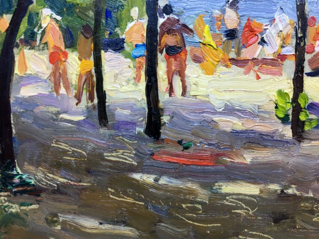 Oil painting People sunbathe Popov I. A. - 5