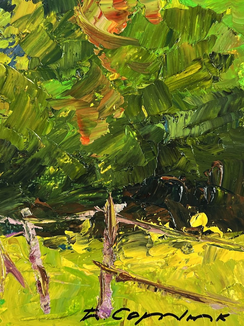 Oil painting A road along a summer forest Boris Serdyuk - 10