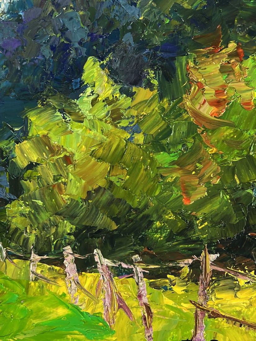 Oil painting A road along a summer forest Boris Serdyuk - 8