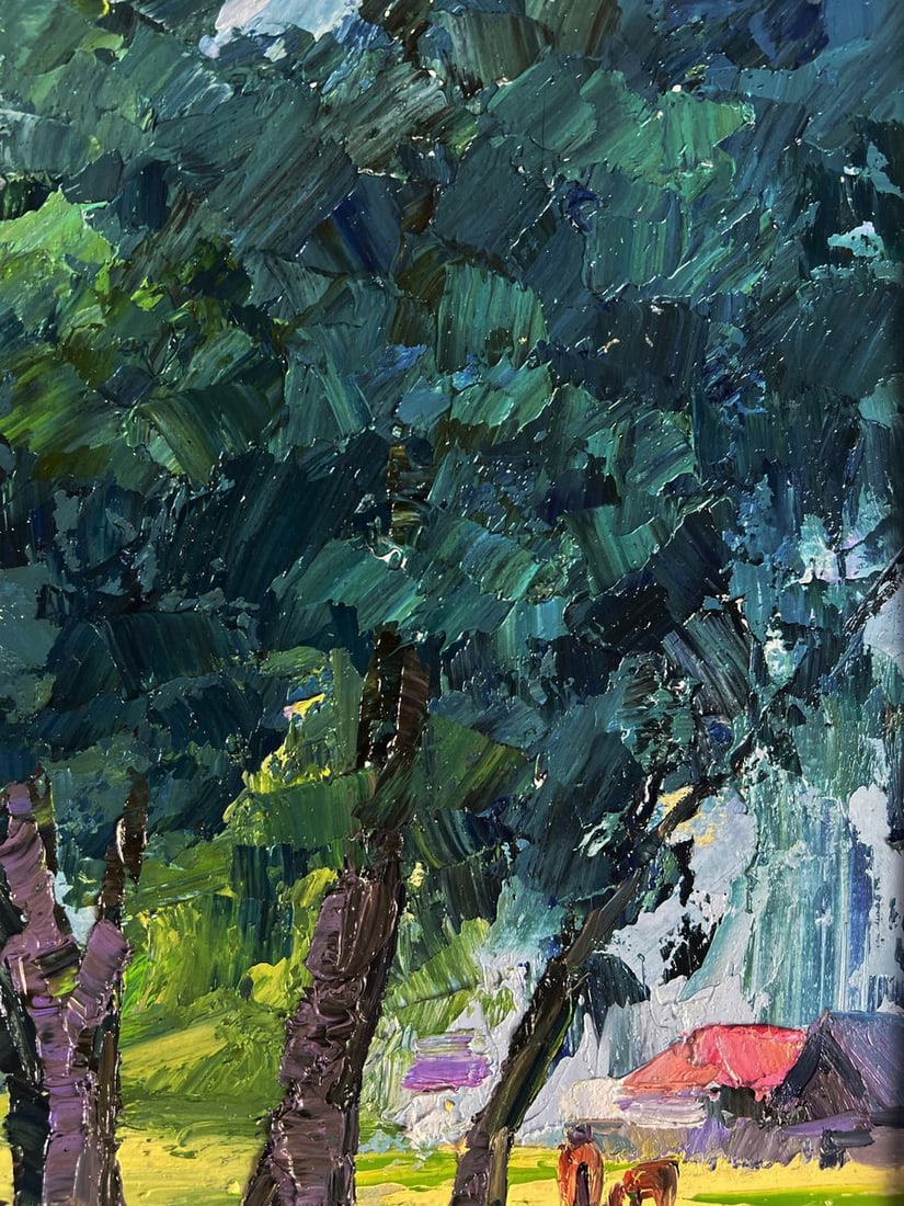Oil painting Trees near the village Boris Serdyuk - 5