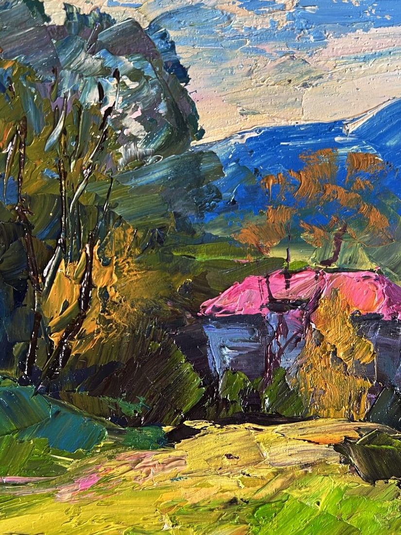 Oil painting The House with the Pink Roof Boris Serdyuk - 6