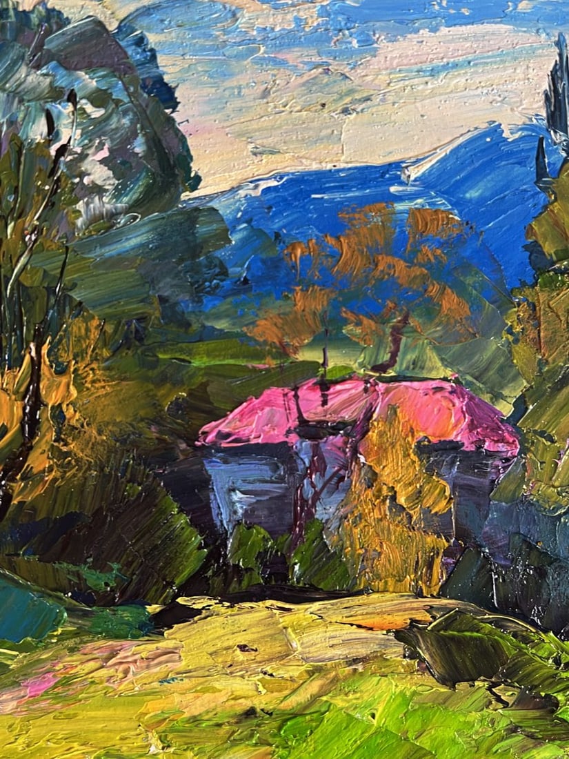 Oil painting The House with the Pink Roof Boris Serdyuk - 8